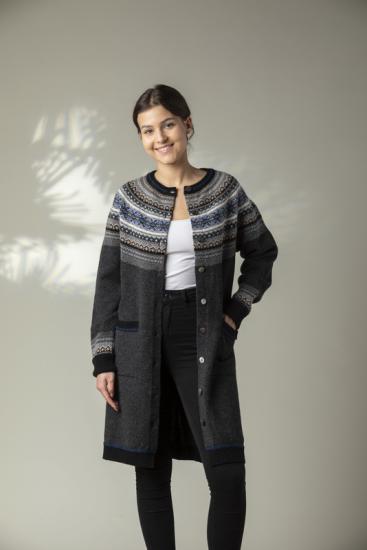 Preview: Alpine Coat, long Cardigan Pegasus von Eribé of Scotland
